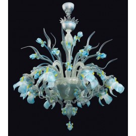 IRIS- ręcznie wykonany żyrandol ze szkła dmuchanego Murano 