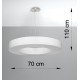 Saturno Slim 70 Biały - SOLLUX LIGHTING - lampa wisząca - SL.0753 - tanio - promocja - sklep SOLLUX LIGHTING SL.0753 online