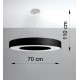 Saturno Slim 70 Czarny - SOLLUX LIGHTING - lampa wisząca - SL.0754 - tanio - promocja - sklep SOLLUX LIGHTING SL.0754 online
