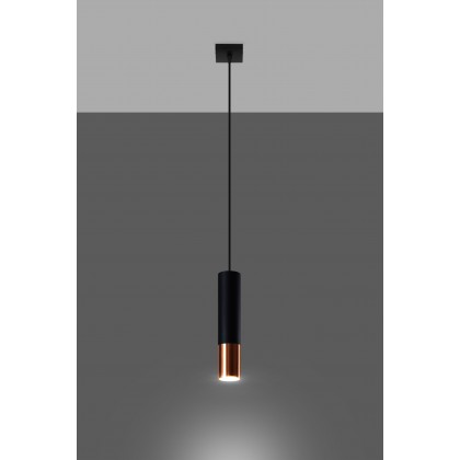 Loopez 1 Czarny/Miedź - SOLLUX LIGHTING - lampa wisząca - SL.0946 - tanio - promocja - sklep