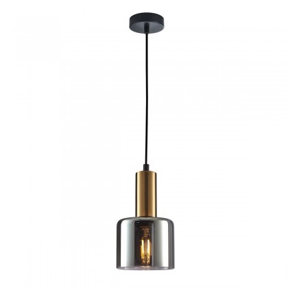 Santia I gold/black - Italux - lampa wisząca nowoczesna -PND-65342-1-BRO+SG - tanio - promocja - sklep