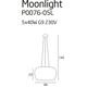 Moonlight lampa wisząca grey średnia - MaxLight - P0076-05L - tanio - promocja - sklep Maxlight P0076-05L online