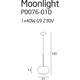 Moonlight lampa wisząca grey mała - MaxLight - P0076-01D - tanio - promocja - sklep Maxlight P0076-01D online