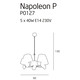 Napoleon lampa wisząca - MaxLight - P0127 - tanio - promocja - sklep Maxlight P0127 online