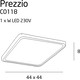 PREZZIO ROUND plafon square - MaxLight - C0118 - tanio - promocja - sklep Maxlight C0118 online