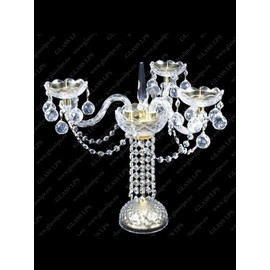 S31 007/03/4; F candelabre - Glass LPS - kryształowa lampa biurkowa