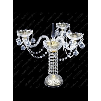 S31 007/03/4; F candelabre - Glass LPS - kryształowa lampa biurkowa -S31 007/ 03/4; F candelabre - tanio - promocja - sklep