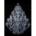 L11 006/78/1-A; SILVER - Glass LPS - kryształowy żyrandol/lampa wisząca
