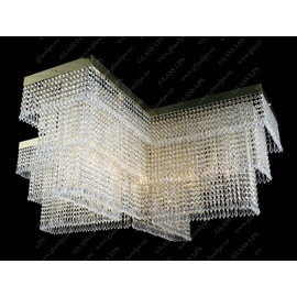 L15 654/20/3; F 3 floor, 4 x arms 30 - Glass LPS - kryształowa lampa sufitowa