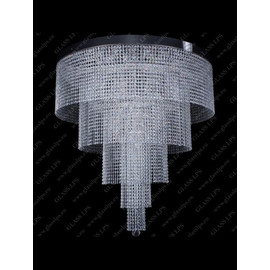 L15 546/28/6; F 5 floor, 2 coat, Ni - Glass LPS - kryształowa lampa sufitowa