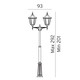 Modena - Norlys - lampa słupowa ogrodowa - 301B - tanio - promocja - sklep Norlys 301B online