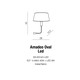 AMADEO LED OVAL WHITE - Azzardo - kinkiet - AZ2418+AZ2421 - tanio - promocja - sklep AZzardo AZ2418+AZ2421 online