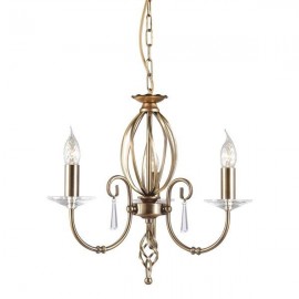 Aegean Aged Brass - Elstead Lighting - lampa wisząca 3-ramienna