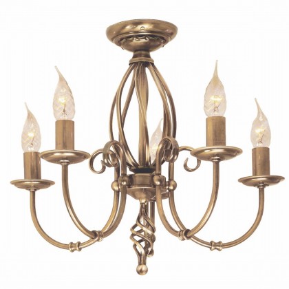 Artisan Aged Brass - Elstead Lighting - lampa wisząca 5-ramienna - ART5-AGD-BRASS - tanio - promocja - sklep