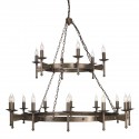 Cromwell Old Bronze - Elstead Lighting - lampa wisząca 18-ramienna