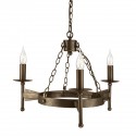 Cromwell Old Bronze - Elstead Lighting - lampa wisząca 3-ramienna