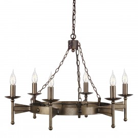 Cromwell Old Bronze - Elstead Lighting - lampa wisząca 6-ramienna