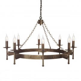Cromwell Old Bronze - Elstead Lighting - lampa wisząca 8-ramienna
