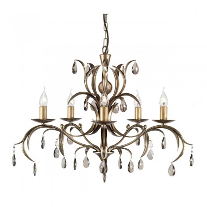 Lily Antique Bronze - Elstead Lighting - lampa wisząca 5-ramienna - LL5-ANT-BRZ - tanio - promocja - sklep