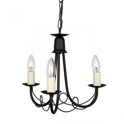Minster Black - Elstead Lighting - lampa wisząca klasyczna -MN3-BLACK - tanio - promocja - sklep