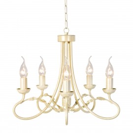 Olivia Ivory Gold - Elstead Lighting - lampa wisząca klasyczna