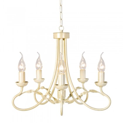 Olivia Ivory Gold - Elstead Lighting - lampa wisząca klasyczna -OV5-IVORY-GOLD - tanio - promocja - sklep