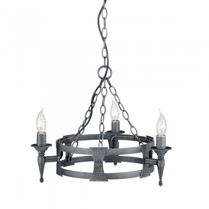 Saxon Black And Silver - Elstead Lighting - lampa wisząca klasyczna -SAX3-BLK-SIL - tanio - promocja - sklep