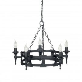 Saxon Black Ø60 - Elstead Lighting - lampa wisząca