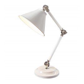 Provence White And Polished Nickel - Elstead Lighting - lampa biurkowa nowoczesna