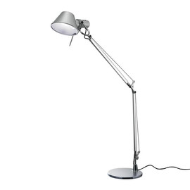 Tolomeo Mini H54 aluminium, szary - Artemide - lampa biurkowa