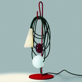 Filo Ruby Jaypure H58 ciemnozielony, granat, czerwony, biały - Foscarini - lampa biurkowa