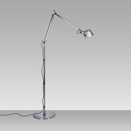 Tolomeo Micro Floor H109-172 aluminium - Artemide - lampa biurkowa