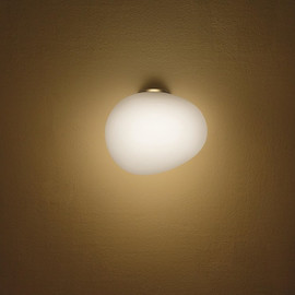 Gregg Grande Semi 2 H39 biały, złoty - Foscarini - lampa ścienna