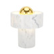 Stone H17,6 marmur biały żarówka mosiądz - Tom Dixon - lampa biurkowa - STT02WEU - tanio - promocja - sklep Tom Dixon STT02WEU online