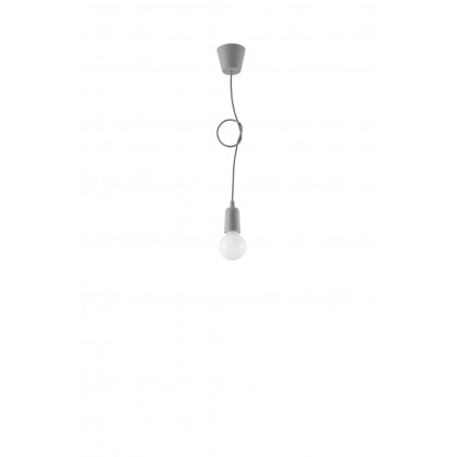 Lampa wisząca DIEGO 1 szara - Sollux - SL.0575 - tanio - promocja - sklep