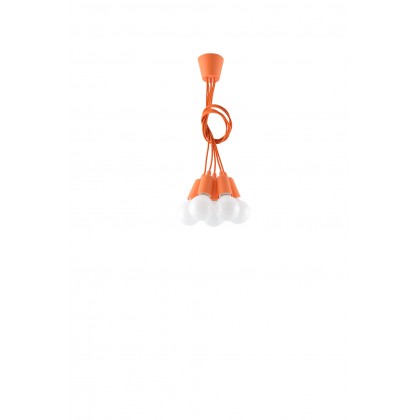 Lampa wisząca DIEGO 5 pomarańczowy - Sollux - SL.0586 - tanio - promocja - sklep