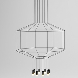 Wireflow 0300 czarny - Vibia - lampa wisząca